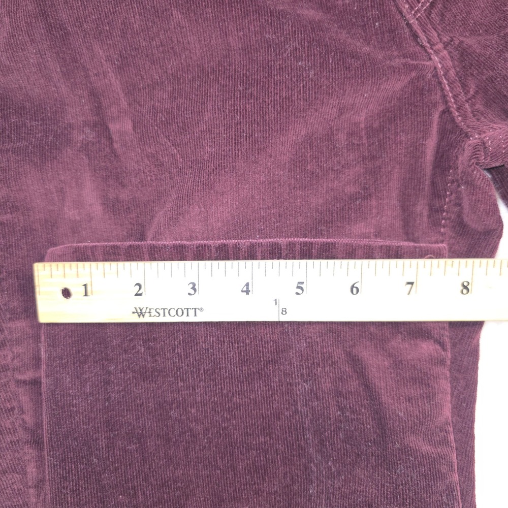 Levi's 505 Corduroy Pants Women 10M W30 L32 Burgundy Excellent Straight Leg - Picture 7 of 13